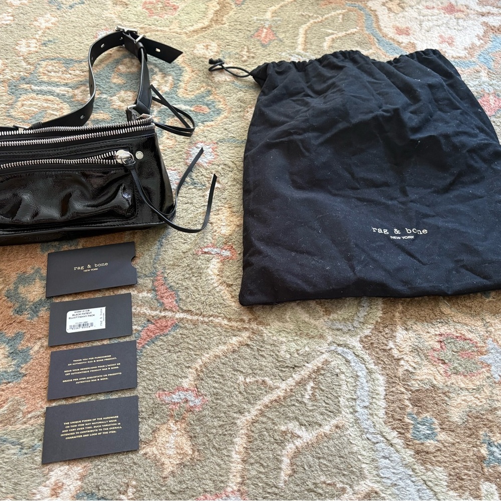 Rag & Bone Black Leather Elliot Fanny Pack